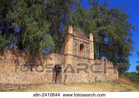 Picture - Qusquam abbey ruins, Gonder, Amhara region, Ethiopia.. Fotosearch