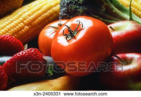 Raw fruits and vegetables. View Large Photo Image Stock Image - Raw fruits and vegetables.. Fotosearch