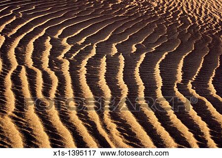 Stock Photo - Ridges from shifting sand seem to dance across the landscape.. Fotosearch