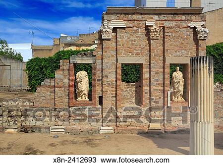 Roman Forum, Merida, Extremadura, Spain. View Large Photo Image Stock Image - Roman Forum, Merida, Extremadura, Spain.. Fotosearch