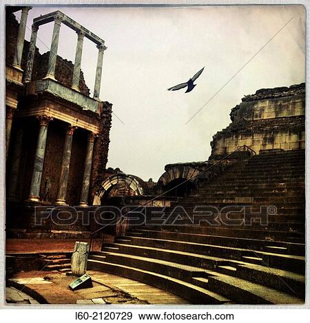 Roman theatre, Merida, Badajoz province, Extremadura, Spain. View Large Photo Image Stock Photo - Roman theatre, Merida, Badajoz province, Extremadura, Spain.. Fotosearch