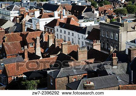 Roof tops of Lewes (East Sussex, UK) looking towards the High Street. View Large Photo Image Stock Image - Roof tops of Lewes (East Sussex, UK) looking towards the High Street.. Fotosearch