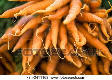 Stock Photo - SAN FRANCISCO, CALIFORNIA - Ferry Plaza Farmers Market, shoppers and organic produce.. Fotosearch