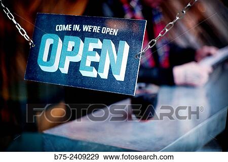 Sign in a door shop: Come in, we´re open, in Stoke Newington Church Street, London, England, UK, Europe. View Large Photo Image Stock Photo - Sign in a door shop: Come in, we´re open, in Stoke Newington Church Street, London, England, UK, Europe.. Fotosearch