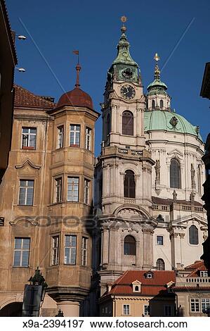 St Nicholas Church; Mala Strana Neighborhood; Prague, Czech Republic. View Large Photo Image Stock Photo - St Nicholas Church; Mala Strana Neighborhood; Prague, Czech Republic.. Fotosearch