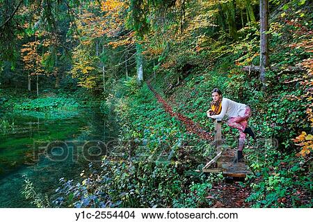 Stock Photo - Short-haired teenager girl in woodland. View Large Photo Image Picture - Stock Photo - Short-haired teenager girl in woodland.. Fotosearch