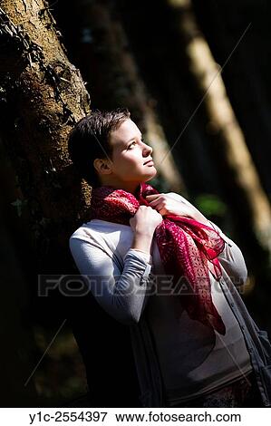 Stock Photo - Stock Photo - Teenager girl in forest. Fotosearch