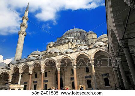 Suleymaniye mosque, architect Sinan (1557), Istanbul, Turkey. View Large Photo Image Stock Photography - Suleymaniye mosque, architect Sinan (1557), Istanbul, Turkey.. Fotosearch