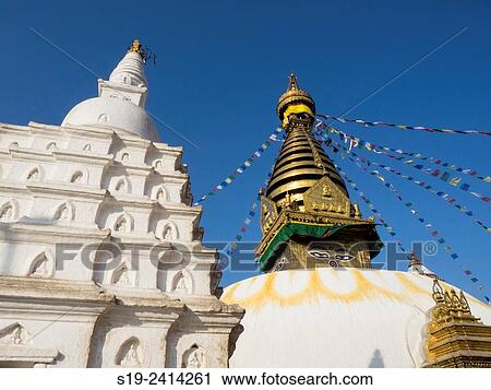 Swayambhunath, Nepal View Large Photo Image Stock Image - Swayambhunath, Nepal. Fotosearch
