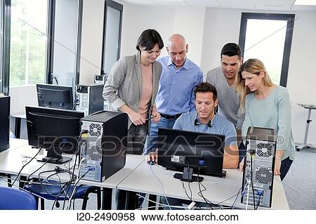 Team teachers. Computer Academy. View Large Photo Image Stock Photo - Team teachers. Computer Academy.. Fotosearch