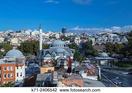 Stock Image - The Kilic Ali Pasha Mosque of the Ottoman period in the Tophane district of Istanbul, Turkey, Eurasia.. Fotosearch