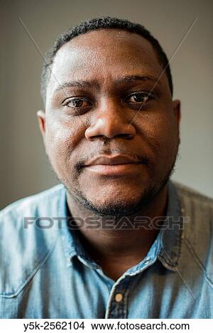 Tilburg, Netherlands. Portrait of an African American male, close up. View Large Photo Image Picture - Tilburg, Netherlands. Portrait of an African American male, close up.. Fotosearch