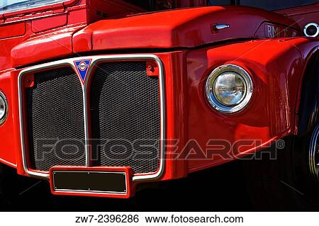 Vintage Red London Bus. View Large Photo Image Stock Photograph - Vintage Red London Bus.. Fotosearch