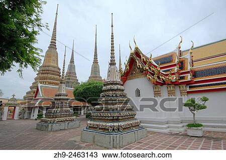 Wat Pho - Temple of the Reclining Buddha, its official name is Wat Phra Chetuphon Vimolmangklararm Rajwaramahaviharn, Phra Nakhon district, Bangkok, Thailand. View Large Photo Image Stock Image - Wat Pho - Temple of the Reclining Buddha, its official name is Wat Phra Chetuphon Vimolmangklararm Rajwaramahaviharn, Phra Nakhon district, Bangkok, Thailand.. Fotosearch