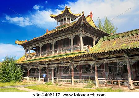 Stock Photo - Winter Palace of the Bogd Khan, Ulan Bator, Mongolia.. Fotosearch