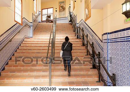 -Woman upstairs in Bullfighting place- Alicante (Spain). View Large Photo Image Stock Photo - -Woman upstairs in Bullfighting place- Alicante (Spain).. Fotosearch