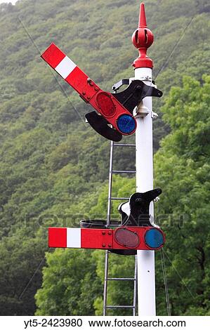 A signal on the Lake Railway at Llanberis, Snowdonia, Wales, Europe. View Large Photo Image Stock Image - A signal on the Lake Railway at Llanberis, Snowdonia, Wales, Europe.. Fotosearch