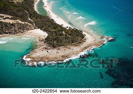 Aerial View of Moreton Island, Brisbane, Australia. View Large Photo Image Picture - Aerial View of Moreton Island, Brisbane, Australia.. Fotosearch