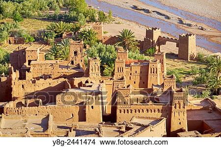Picture - Ait Benhaddou fortress near Ouarzazate, Morocco.. Fotosearch