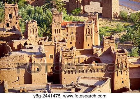 Ait Benhaddou fortress near Ouarzazate, Morocco. View Large Photo Image Stock Photography - Ait Benhaddou fortress near Ouarzazate, Morocco.. Fotosearch