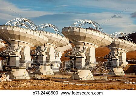 ALMA observatory, Antennas in plain of Chajnantor, 5000 meters of altitude, Array Operations Site (AOS), Atacama desert. Region de Antofagasta. Chile. View Large Photo Image Stock Image - ALMA observatory, Antennas in plain of Chajnantor, 5000 meters of altitude, Array Operations Site (AOS), Atacama desert. Region de Antofagasta. Chile.. Fotosearch