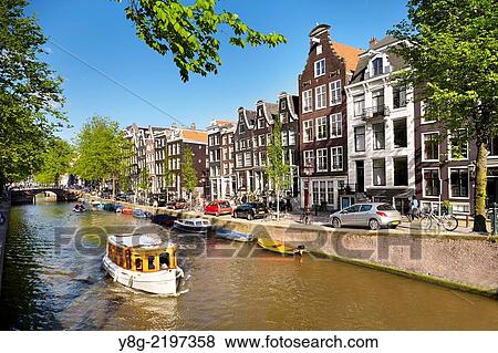 Stock Photo - Amsterdam canal - Holland Netherlands.. Fotosearch