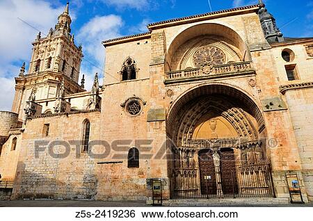 ancient village in soria, spain. Catedral de Santa Mar? a de la Asunci? n. View Large Photo Image Stock Photograph - ancient village in soria, spain. Catedral de Santa Mar? a de la Asunci? n.. Fotosearch