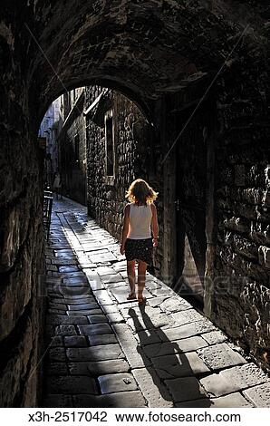 arched passage, Old Town, Split, Croatia, Southeast Europe. View Large Photo Image Stock Image - arched passage, Old Town, Split, Croatia, Southeast Europe.. Fotosearch