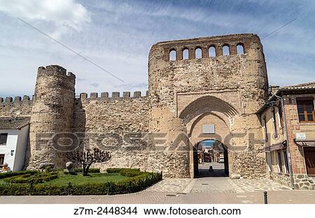 Picture - Arco de la Villa, Coca. Segovia province. Castile-Leon. Spain.. Fotosearch