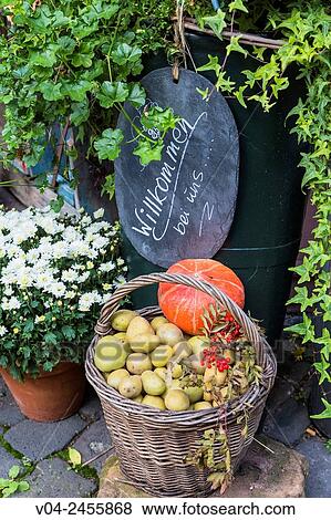Autumnal decoration in Traben-Trabach, Rhineland-Palatinate, Germany, Europe View Large Photo Image Stock Photo - Autumnal decoration in Traben-Trabach, Rhineland-Palatinate, Germany, Europe. Fotosearch