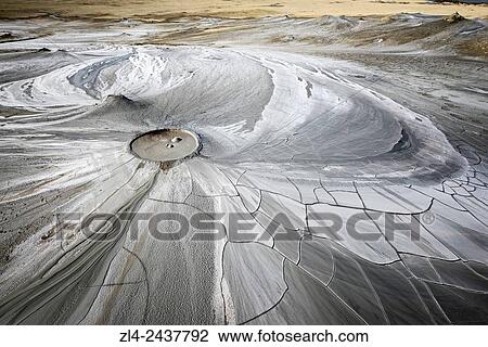 Stock Image - Azerbaijan, Shirvan National Park, mud volcano.. Fotosearch