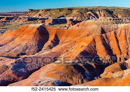 Badlands, Petrified Forest National Park, Arizona, USA, America. View Large Photo Image Stock Photography - Badlands, Petrified Forest National Park, Arizona, USA, America.. Fotosearch