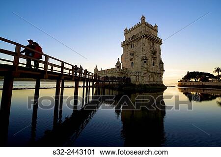 Belem Tower on Tagus river, Lisbon, Portugal. View Large Photo Image Stock Image - Belem Tower on Tagus river, Lisbon, Portugal.. Fotosearch