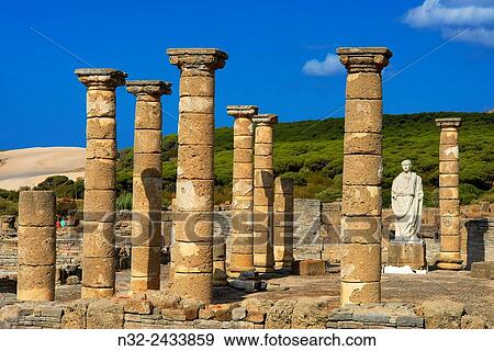 Bolonia, Baelo Claudia, Archaeological site, old roman city, Strait of Gibraltar Natural Park, Costa de la Luz, Cadiz, Andalusia, Spain, Europe. View Large Photo Image Stock Photo - Bolonia, Baelo Claudia, Archaeological site, old roman city, Strait of Gibraltar Natural Park, Costa de la Luz, Cadiz, Andalusia, Spain, Europe.. Fotosearch