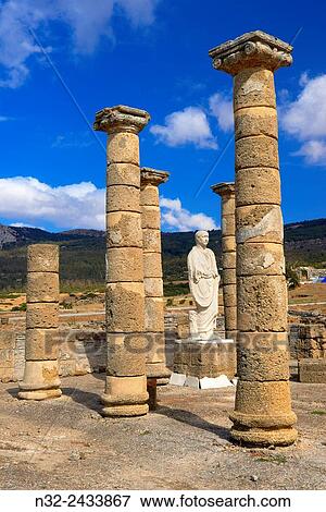Bolonia, Baelo Claudia, Archaeological site, old roman city, Strait of Gibraltar Natural Park, Costa de la Luz, Cadiz, Andalusia, Spain, Europe. View Large Photo Image Stock Photo - Bolonia, Baelo Claudia, Archaeological site, old roman city, Strait of Gibraltar Natural Park, Costa de la Luz, Cadiz, Andalusia, Spain, Europe.. Fotosearch