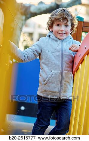 Stock Photo - Boy playing in the park. Zumaia. Gipuzkoa. Basque Country. Spain. Fotosearch