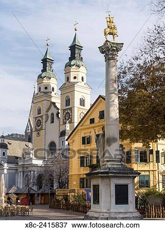 Brixen (Bressanone), view of the cathedral. Europe, Central Europe, South Tyrol, Italy. View Large Photo Image Stock Photo - Brixen (Bressanone), view of the cathedral. Europe, Central Europe, South Tyrol, Italy.. Fotosearch