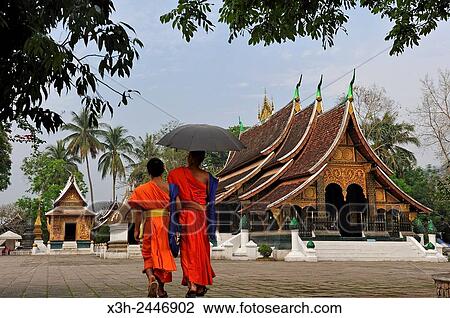 Buddhist temple Wat Xieng Thong, Luang Prabang, Laos, Southeast Asia. View Large Photo Image Stock Image - Buddhist temple Wat Xieng Thong, Luang Prabang, Laos, Southeast Asia.. Fotosearch