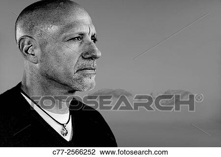 B&W, Man, Portrait View Large Photo Image Stock Image - B&W, Man, Portrait. Fotosearch