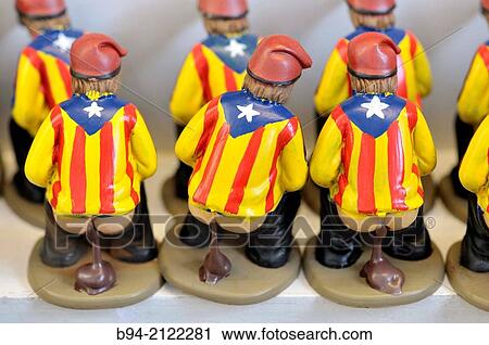 ? Caganers?, particular feature of modern nativity scenes at Santa Llucia Christmas fair, Barcelona. Catalonia, Spain. View Large Photo Image Stock Image - ? Caganers?, particular feature of modern nativity scenes at Santa Llucia Christmas fair, Barcelona. Catalonia, Spain.. Fotosearch