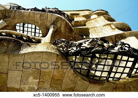 Casa Mila, La Pedrera, Barcelona, Catalonia, Spain View Large Photo Image Stock Photography - Casa Mila, La Pedrera, Barcelona, Catalonia, Spain. Fotosearch