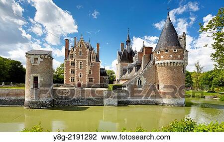 Stock Image - Castle du Moulin, Loire Valley, France.. Fotosearch