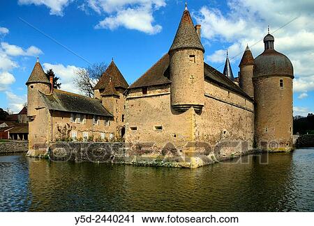 Castle in La Clayette, La Clayette Chateau, Sa? ne-et-Loire department, region of Bourgogne, Burgundy, France. View Large Photo Image Stock Image - Castle in La Clayette, La Clayette Chateau, Sa? ne-et-Loire department, region of Bourgogne, Burgundy, France.. Fotosearch