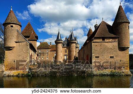 Castle in La Clayette, La Clayette Chateau, Sa? ne-et-Loire department, region of Bourgogne, Burgundy, France. View Large Photo Image Stock Photography - Castle in La Clayette, La Clayette Chateau, Sa? ne-et-Loire department, region of Bourgogne, Burgundy, France.. Fotosearch