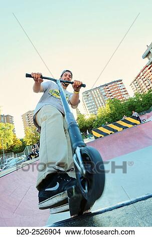 City scooter, Skate park, Vitoria Gasteiz, Araba, Basque Country, Spain View Large Photo Image Picture - City scooter, Skate park, Vitoria Gasteiz, Araba, Basque Country, Spain. Fotosearch