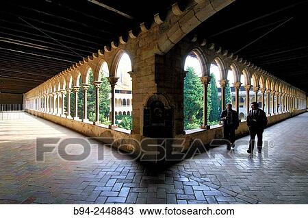 Cloister. Gothic Monastery of Pedralbes. Founded by King James II and his wife Elisenda de Moncada in 1326. Pedralbes quarter. Les Corts district. Barcelona. Catalonia. Spain. View Large Photo Image Stock Image - Cloister. Gothic Monastery of Pedralbes. Founded by King James II and his wife Elisenda de Moncada in 1326. Pedralbes quarter. Les Corts district. Barcelona. Catalonia. Spain.. Fotosearch