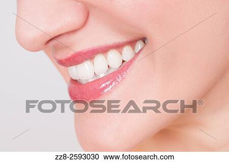 Close up of a young woman's smile with healthy teeth. View Large Photo Image Stock Image - Close up of a young woman's smile with healthy teeth.. Fotosearch