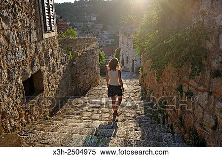 cobbled sidestepping, Lastovo town, Lastovo island, Croatia, Southeast Europe. View Large Photo Image Stock Photography - cobbled sidestepping, Lastovo town, Lastovo island, Croatia, Southeast Europe.. Fotosearch