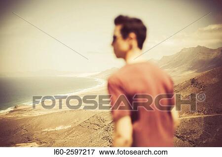 Stock Photo - Cofete beach on the south west coast of Fuerteventura, Canary Islands, Spain.. Fotosearch
