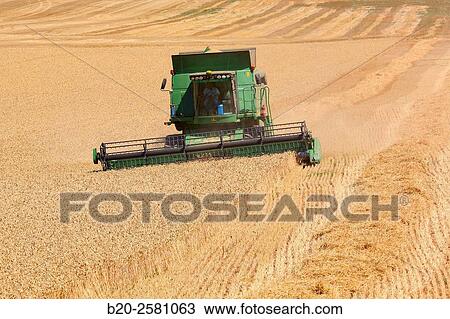 Combine cereal. Agricultural machinery Combine harvester on field of wheat? Learza? estate Near Estella, Navarre, Spain View Large Photo Image Stock Image - Combine cereal. Agricultural machinery Combine harvester on field of wheat? Learza? estate Near Estella, Navarre, Spain. Fotosearch